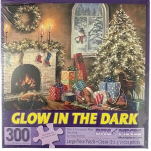 Bits & Pieces Glow in the Dark Not a Creature Was Stirring Holiday Puzzle